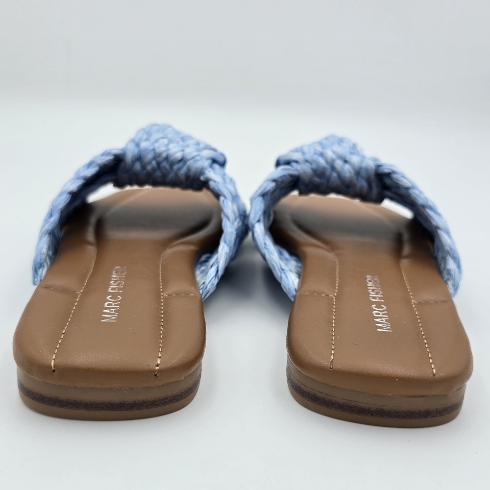 NWOT Marc Fisher Lasket Flat Slide Sandals, Surf Blue, Women's 5.5M - Picture 8 of 12